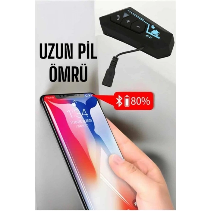 İnterkom Intercom Kask Kulaklık Bt22 Bluetooth Motosiklet Kulaklık 5.0 Bluetooth