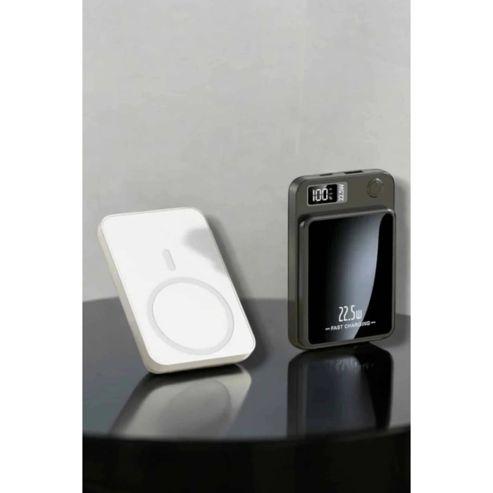 iOS Uyumlu 22.5W Hızlı Şarj Magsafe Powerbank Dijital Göstergeli 10.000 mAh