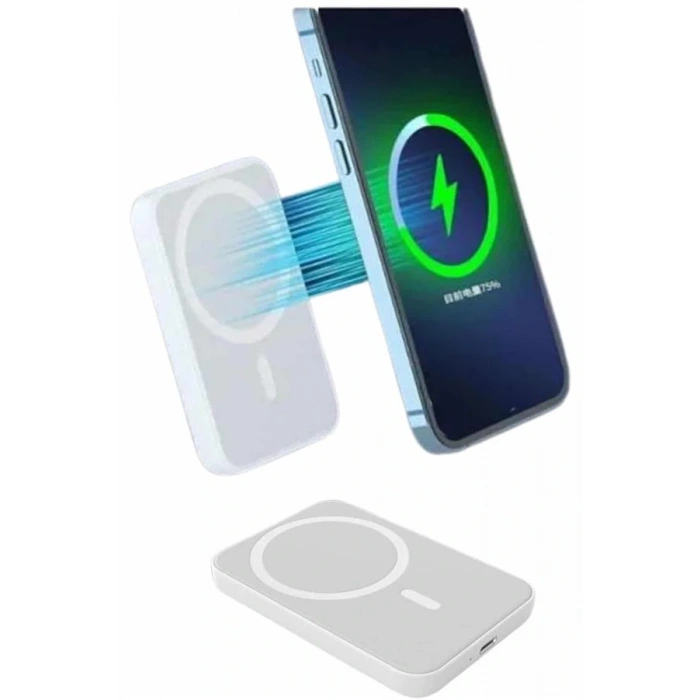 İOS Uyumlu Magsafe Kablosuz 15w Şarj Powerbank Magesafe