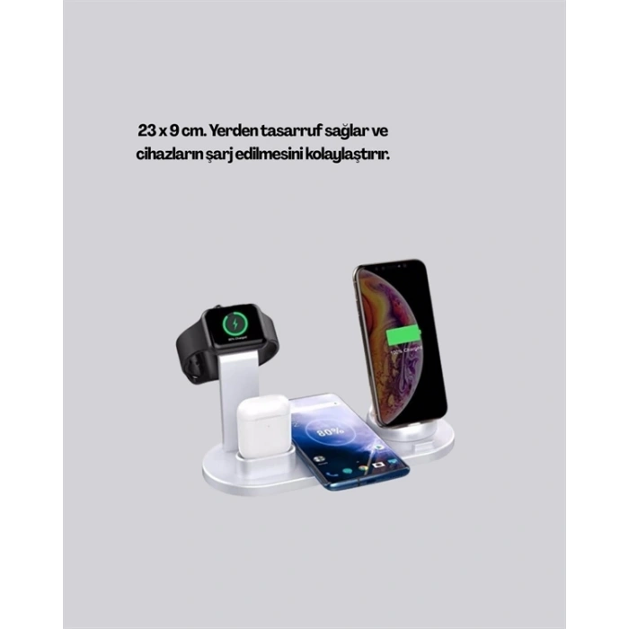 iPhone, Apple Watch ve AirPods ile Uyumlu 4ü 1 Arada Şarj Ünitesi – Tüm Apple Cihazları Tek Noktada