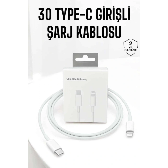 Iphone Uyumlu İOS Uyumlu Lightning Hızlı Şarj Tye C Lightning Şarj Kablosu