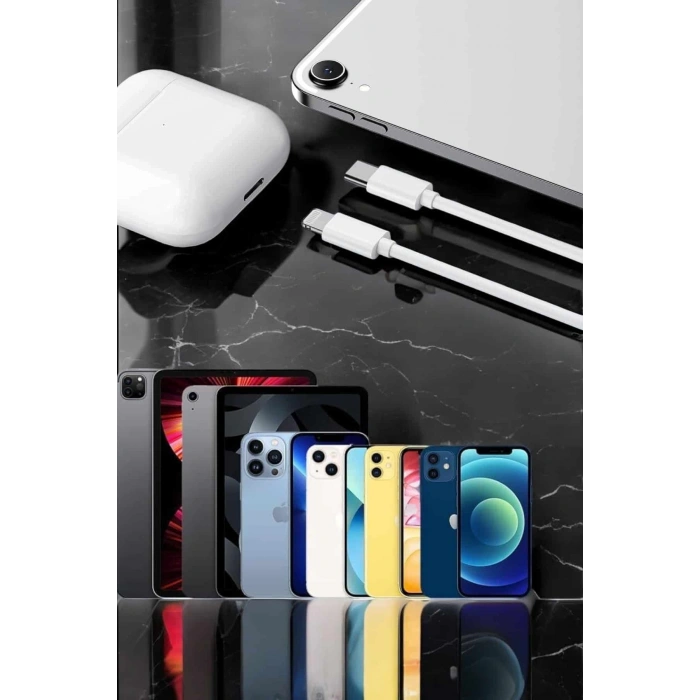 Iphone Uyumlu İOS Uyumlu Lightning Hızlı Şarj Tye C Lightning Şarj Kablosu