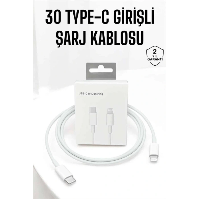 Iphone Uyumlu İOS Uyumlu Lightning Hızlı Şarj Tye C Lightning Şarj Kablosu