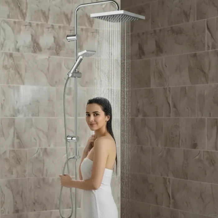 Irmak Premium Robot Yağmurlama Tepe Duş Sistemi – Modern Banyo Batarya Seti