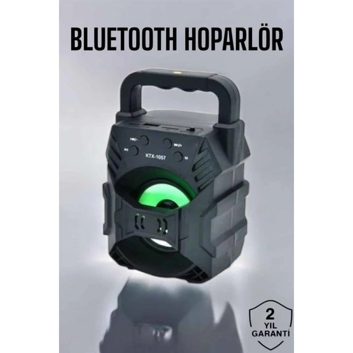 Işıklı Bluetooth Hoparlör Müzik ve Renkli Işık Taşınabiilir