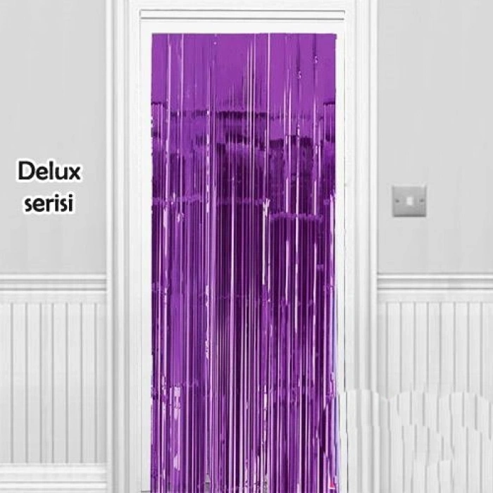 Işıltılı Duvar Ve Kapı Perdesi Mor Renk 90x200 Cm Bx40