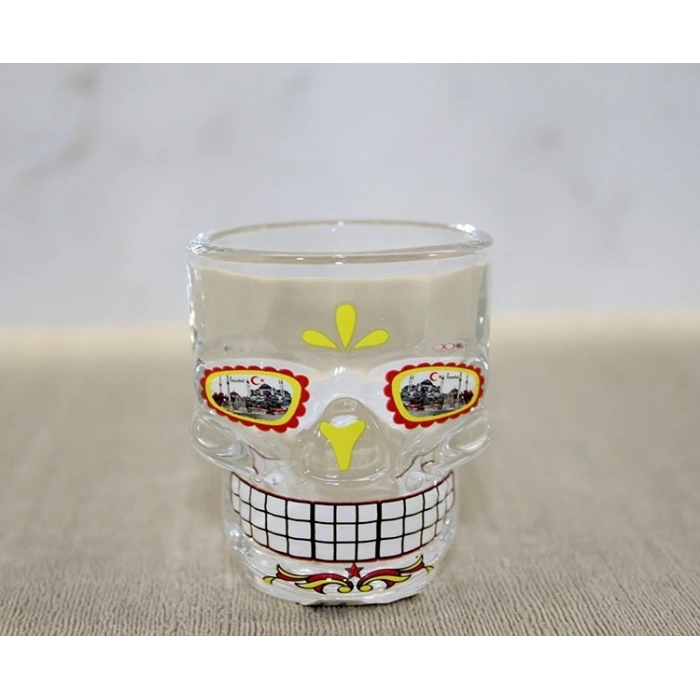 İstanbul Temalı Cam Kurukafa Shot Bardak