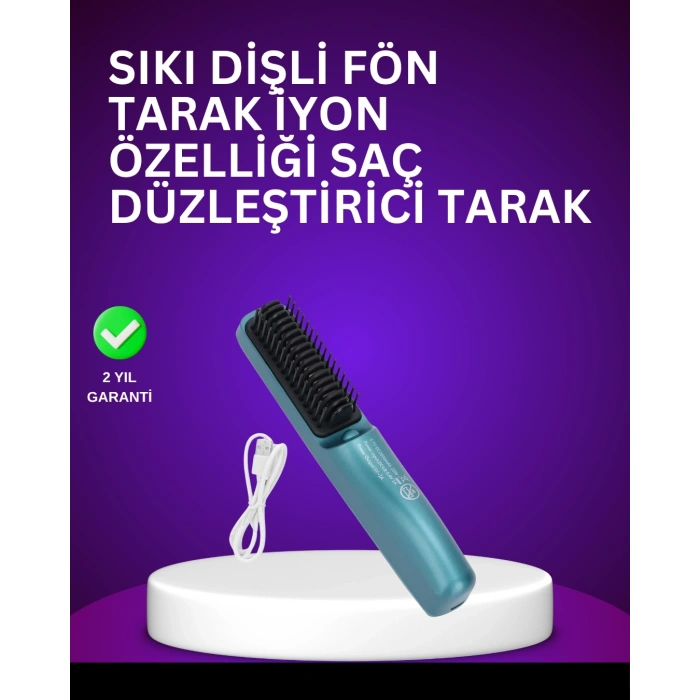 İyon Teknolojili Düzleştirici Tarak – 20 Saniyede Isınır