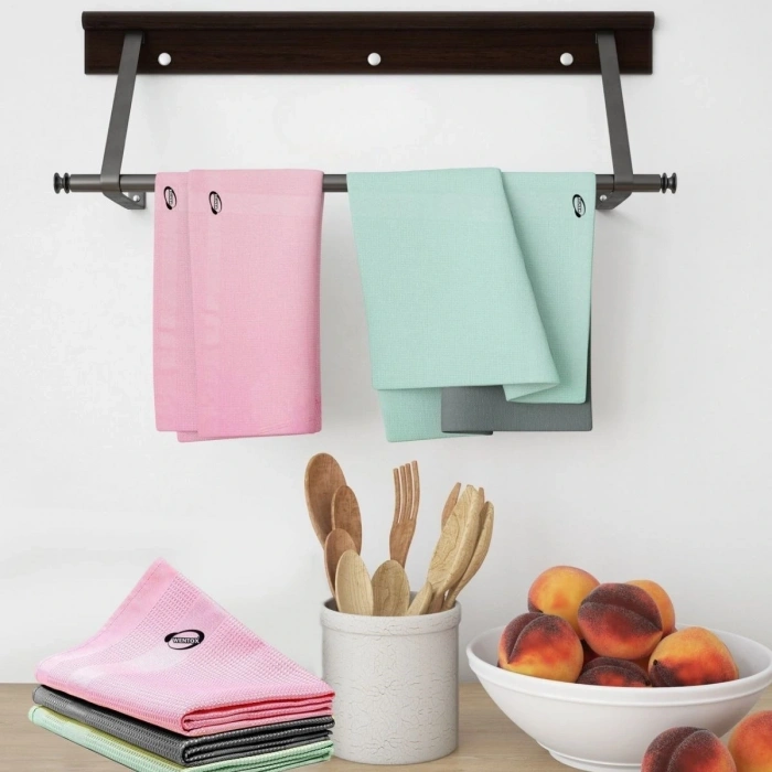 İz Bırakmayan Mikrofiber Temizlik Bezi 3&apos;lü Set Cam ve Ayna Silme Toz Alma Temizlik Bezi (5047)