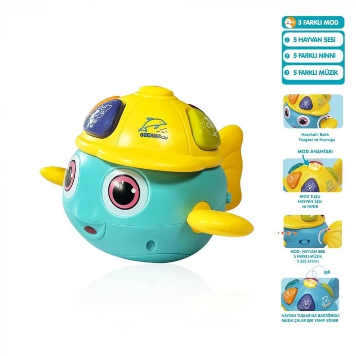 JLG-855-99A IŞIKLI VE MÜZİKLİ BALIK BEBEK -VRD
