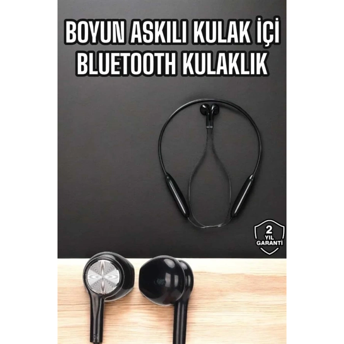 Kablolu Boyun Askılı Dijital Göstergeli Bluetooth Kulaklığı 60 Saat