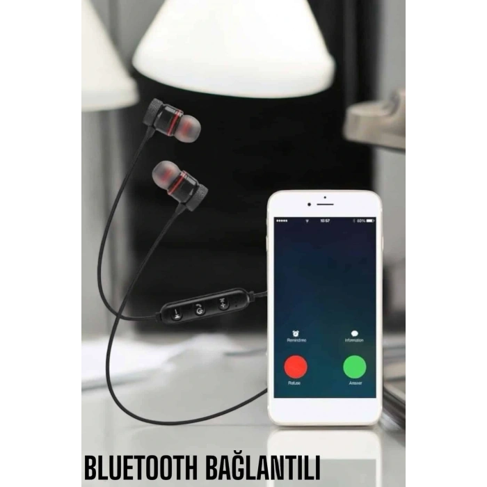 Kablolu Mıknatıslı Sport Kulaklık Bluetooth Bağlantılı