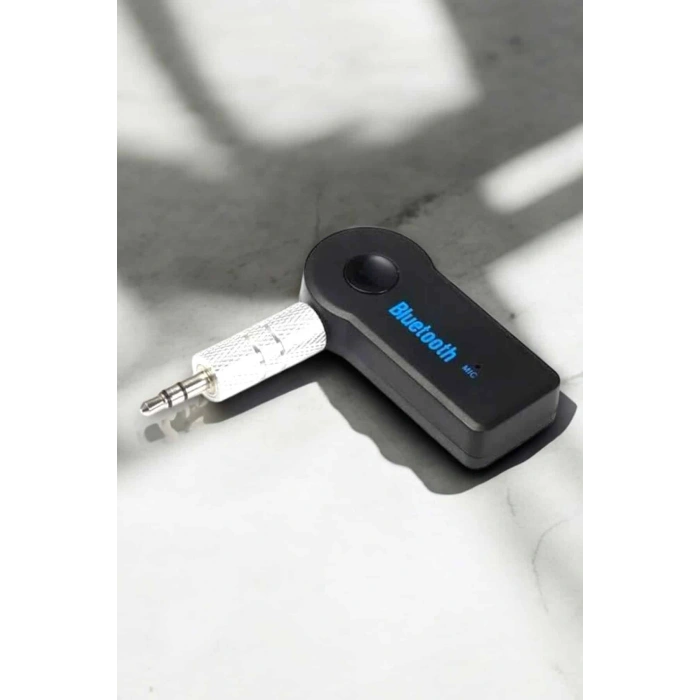 Kablosuz Bluetooth Aux Araç Kiti Siyah Hafıza Kartlı
