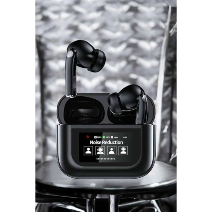 Kablosuz Bluetooth Kulaklık Ekranlı Uzun Şarj Süreli ANC Destekli