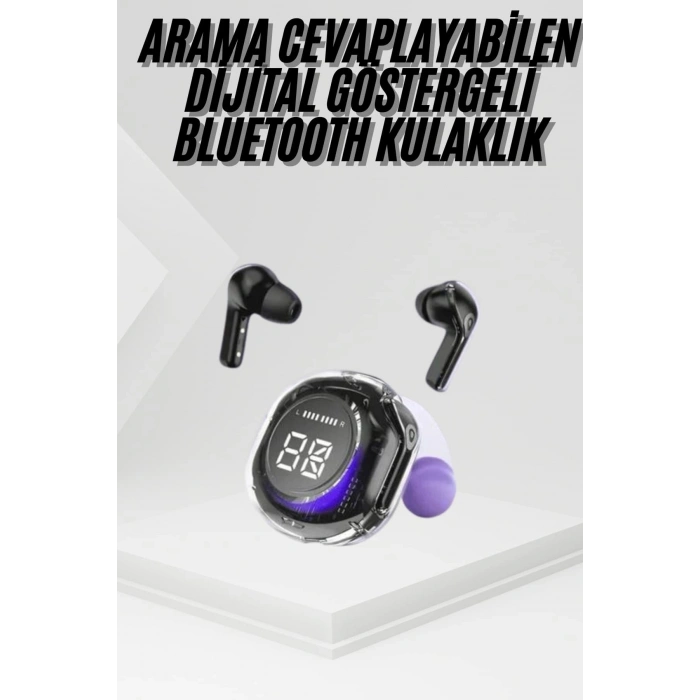 Kablosuz Dijital Göstergeli Powerbanklı IOS ve  Android Uyumlu  Kulaklık
