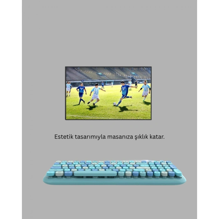 Kablosuz Klavye Mouse Seti mavi