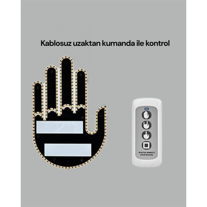 Kablosuz Kumandalı LED Jest Işığı – 3 Modlu Araba Arkası Mesaj Işığı, 203 LED ile Yüksek Parlaklık