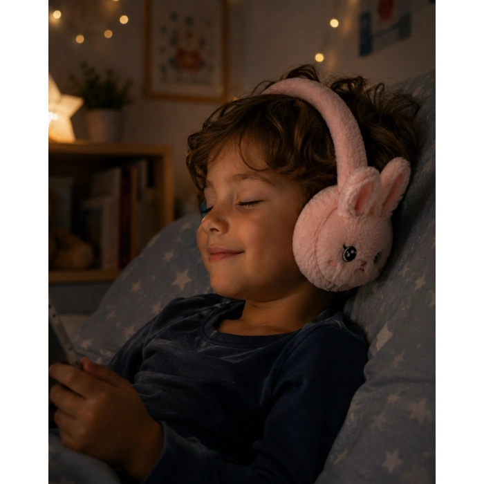 Kablosuz Peluş Bluetooth Kulaklık Mikrofonlu TF Kart Destekli Tasarım