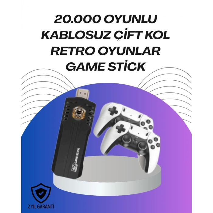 Kablosuz Retro Oyun Konsolu – Binlerce Oyun ve HD Görüntü ile Keyifli Oyun Deneyimi