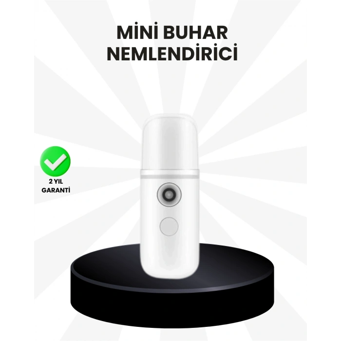 Kablosuz Şarjlı Mini Buhar Nemlendirici – Cilt ve Ortam İçin Taşınabilir Akıllı Cihaz