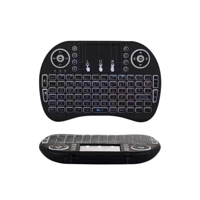 Kablosuz Türkçe Q Klavye RGB Işıklı Televizyon Ps3 Dokunmatik Mouse
