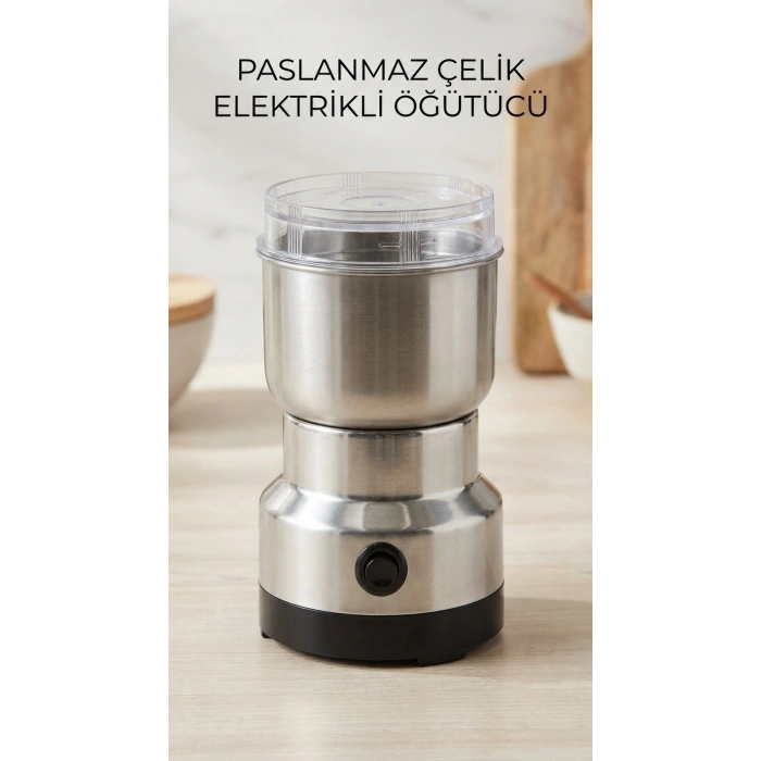 Kahve ve Baharat Öğütücü Paslanmaz Çelik Bıçaklı Elektrikli Cihaz