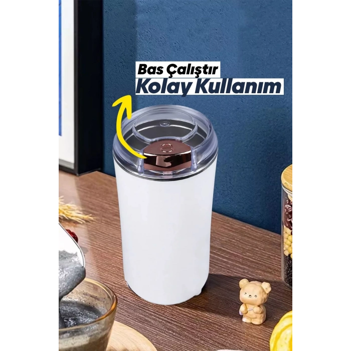 Kahve ve Baharat Öğütücü Paslanmaz Çelik Elektrikli Öğütücü