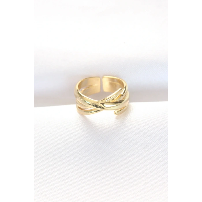 Kalın Gold Renk Ayarlanabilir Yüzük