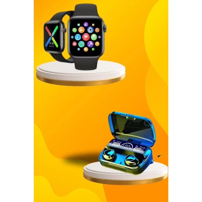 Kaliteli Akıllı Saat ve Kaliteli Bluetooth Kulaklık ANC Özelliği Uzun Pil Ömrü