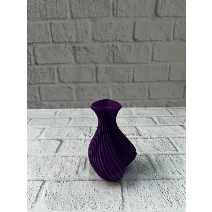 Kalpli Mor Mini Vazo 5 cm Dekoratif Masa Üstü Aksesuar