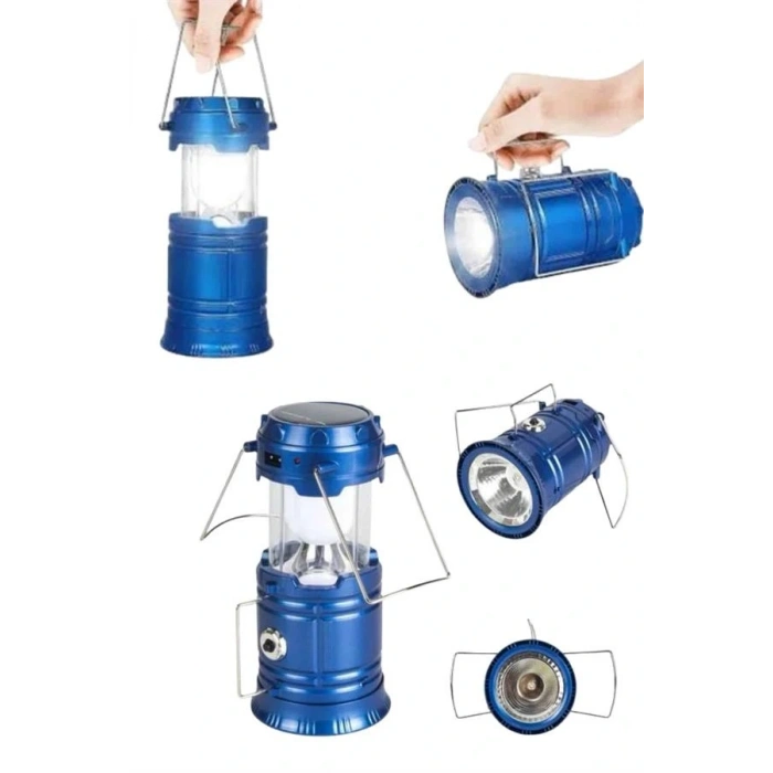 Kamp Feneri Şarj Edilebilir Güneş Enerjili Işıldak USB Şarjlı