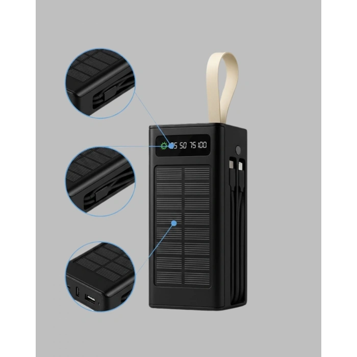 Kamp ve Outdoor Kullanıma Uygun Güneş Panelli Powerbank
