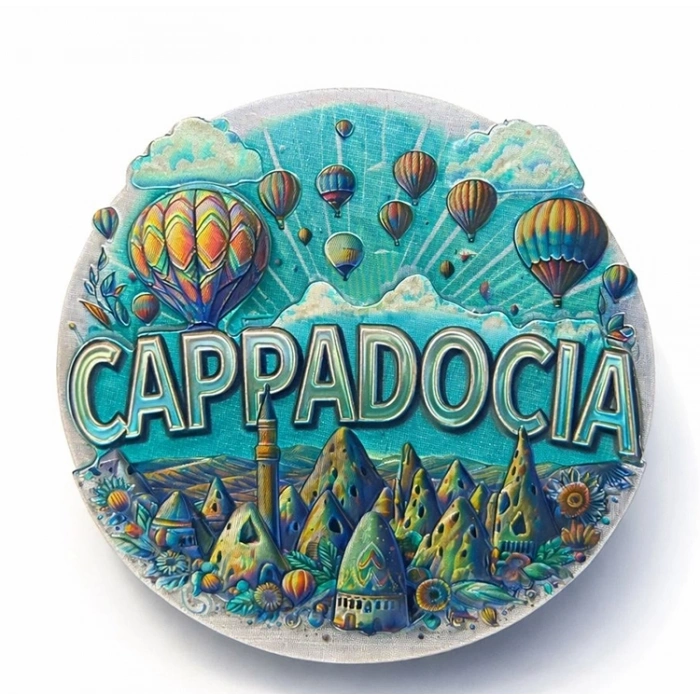 Kapadokya Temalı Silikon Buzdolabı Magneti Model 6