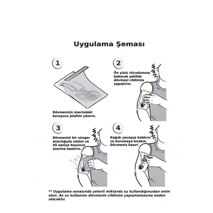 Kartal Geçici Dövme Şablonu - FF037