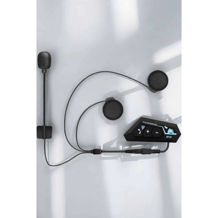 Kask Kulaklığı Motosiklet Intercom Interkom Dinleme Konuşma Özellikli Su Geçirmez