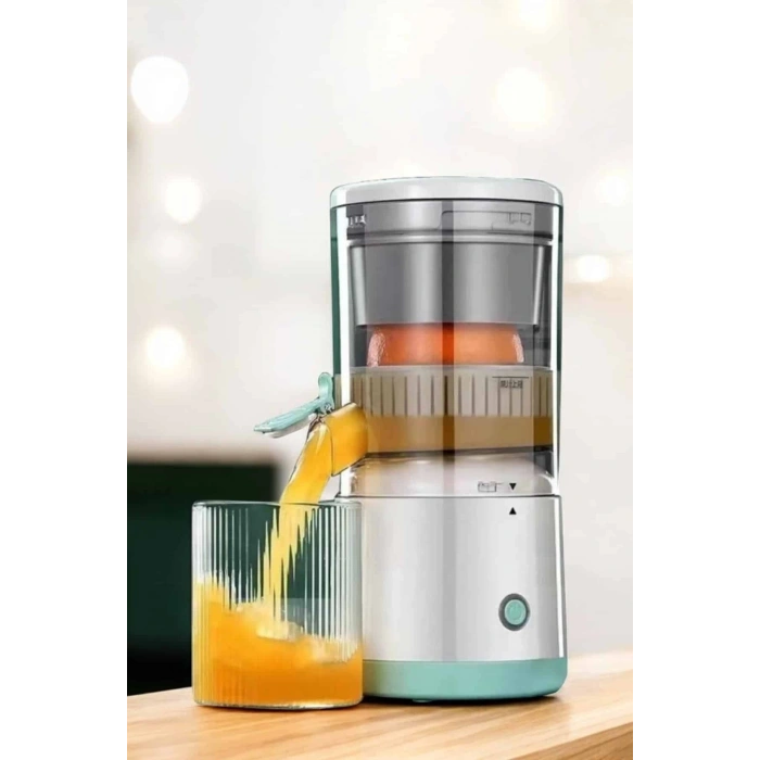 Katı Meyve Sıkacağı Taşınabilir USB Şarjlı Pratik Paslanmaz Çelik Bıçaklı