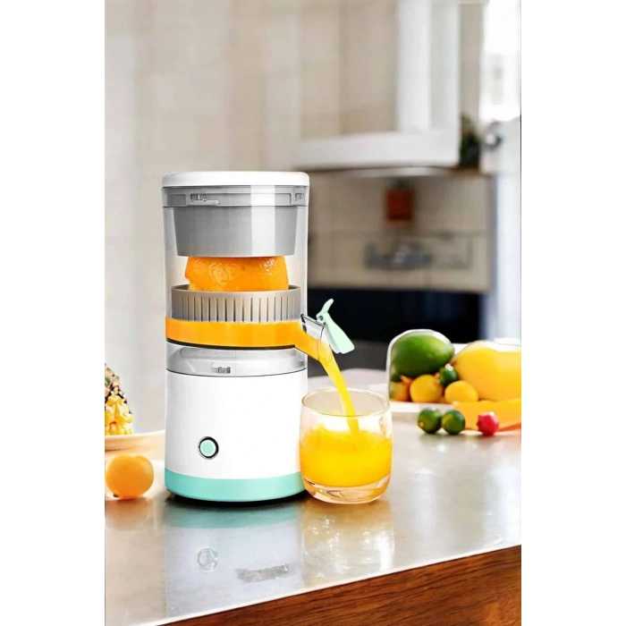 Katı Meyve Sıkacağı Taşınabilir USB Şarjlı Pratik Paslanmaz Çelik lı