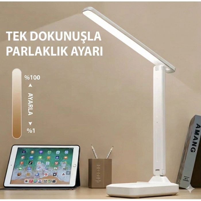 Katlanabilir Dokunmatik Kontrollü Göz Dostu Akıllı LED Masa Lambası – Enerji Tasarruflu