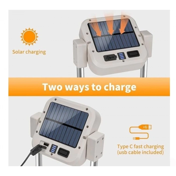 Katlanabilir Kamp Lambası Çok İşlevli Ultra Güçlü 4 Modlu Aydınlatma