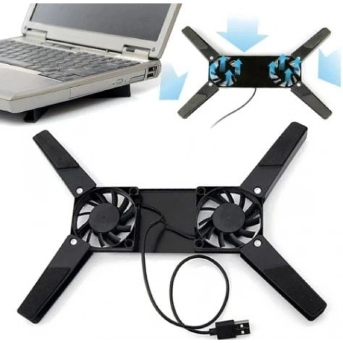 Katlanabilir Laptop Soğutucu 2 fanlı