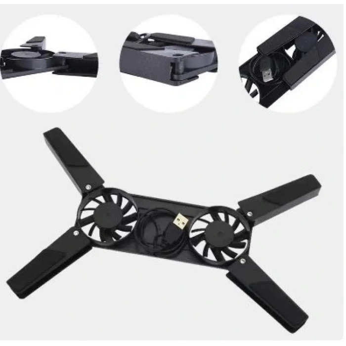 Katlanabilir Laptop Soğutucu 2 fanlı (5047)
