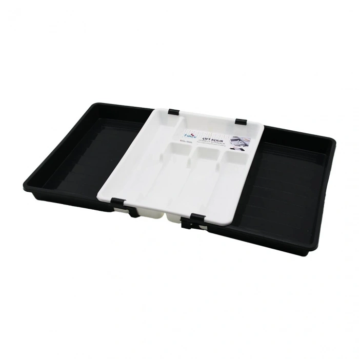 KAYAR KAŞIKLIK İKİ TARAFLI ÇİFT AÇILIR AYARLANABİLİR ÇEKMECE İÇİ 36X69CM (5047)