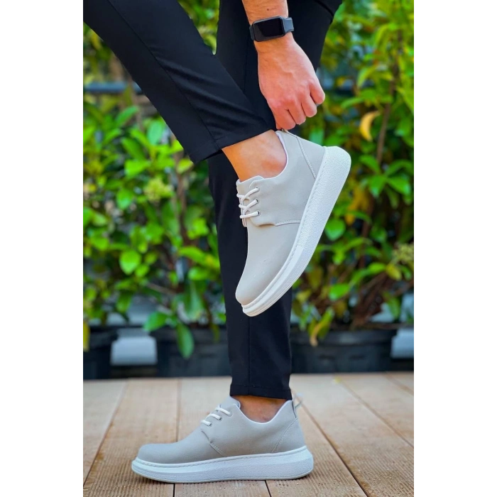 KB-003 Kuback Gri Süet Bağcıklı  Günlük Erkek Ayakkabı