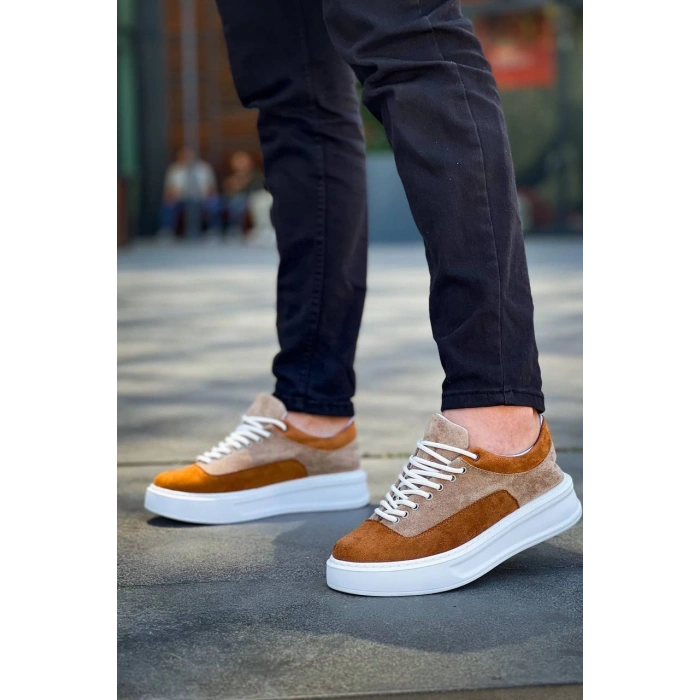 KB-005 Kuback Vizon Taba Süet Bağcıklı  Günlük Erkek  Ayakkabı