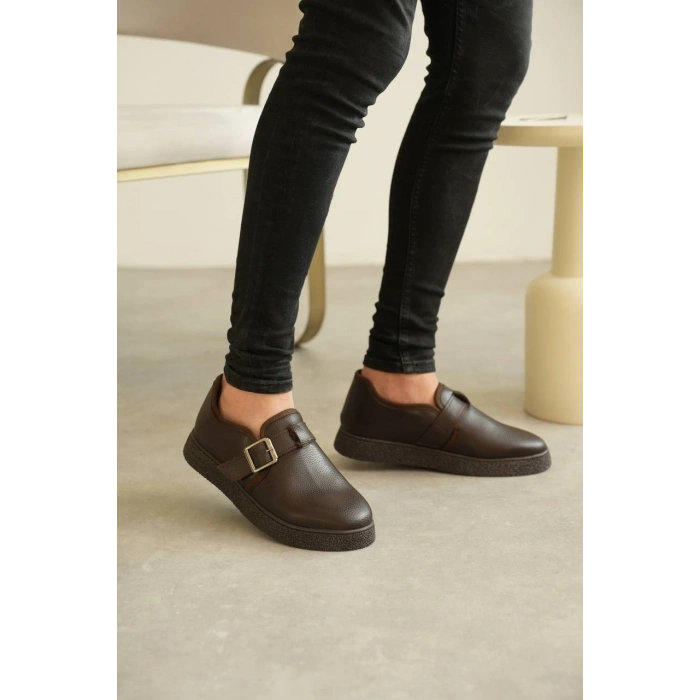 KB-KX1 Kuback Kahve Cilt Kürklü Günlük Erkek Ayakkabı