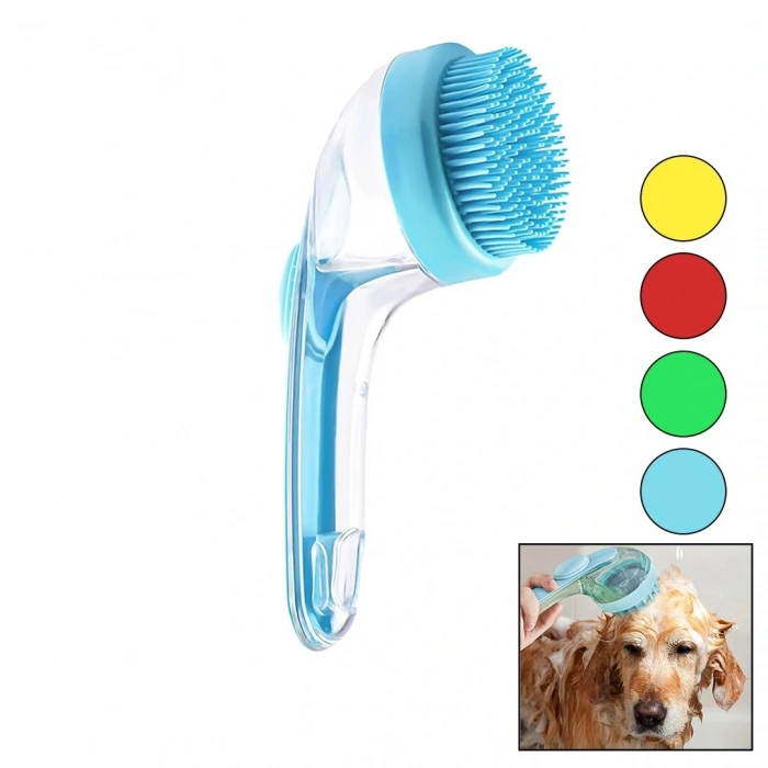 KEDİ - KÖPEK - EVCİL HAYVAN YIKAMAFIRÇASI SİLİKON ŞAMPUAN HAZNELİ=MiKA KRİSTALPLASTİK SAP (5047)