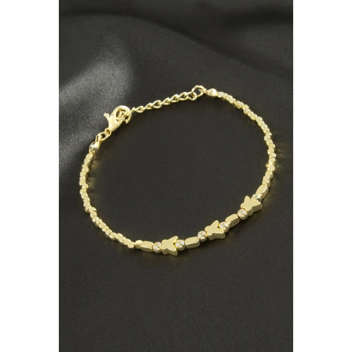 Kelebek Oval Metal Bileklik