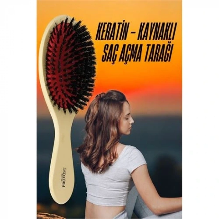 Keratin Mikro Kaynak Saç Açma Fırçası Sağlıklı Ahşap