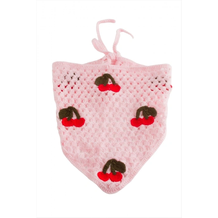 Kiraz Örme Bohem Bandana