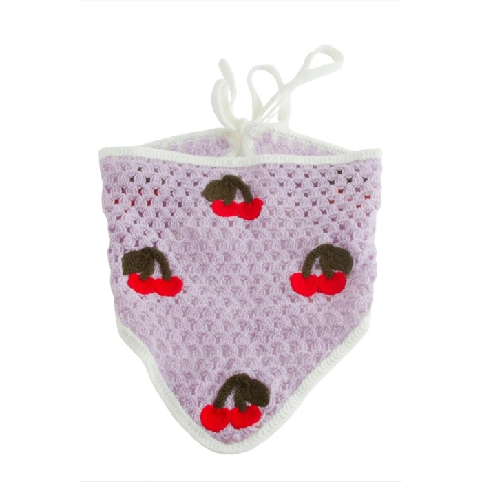 Kiraz Örme Bohem Bandana